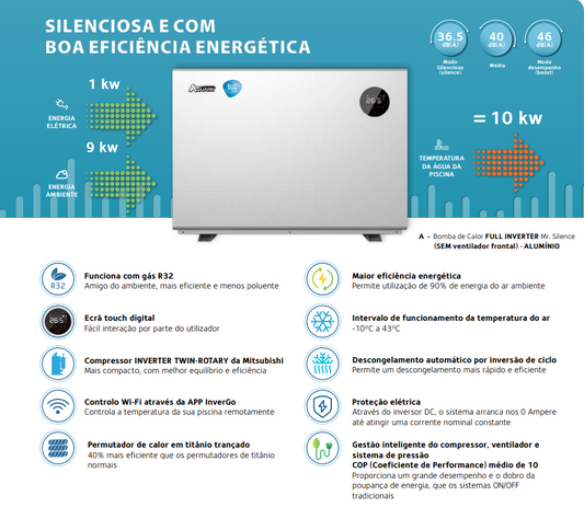 Bomba de calor FULL INVERTER Mr. Silence (Monofásica)