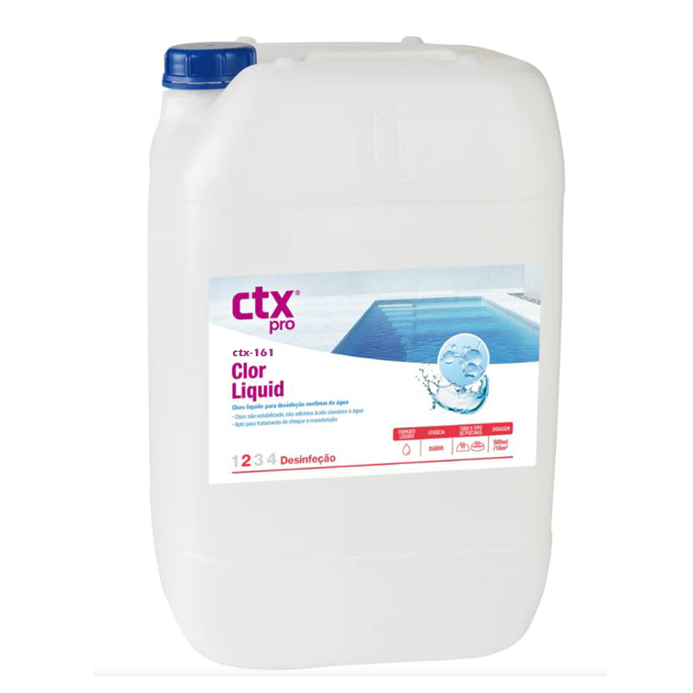 CTX-161 Cloro líquido - Hipoclorito de sódio. 30 litros