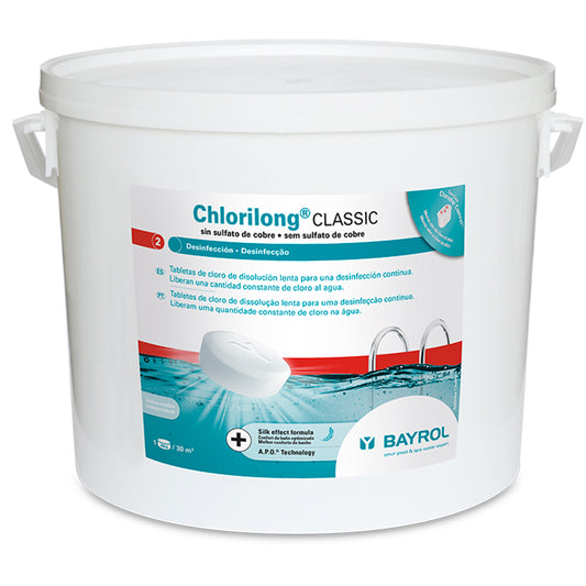 Chlorilong® CLASSIC pastilhas, marca Bayrol. 5kg