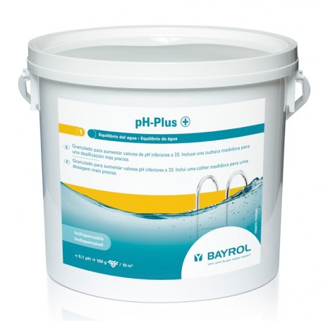 pH+ Plus Incrementador pH granulado, marca Bayrol. 5kg